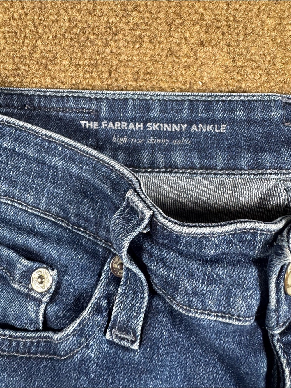 AG The Farrah Skinny Ankle High Rise Jeans 25 Regular - Picture 6 of 16